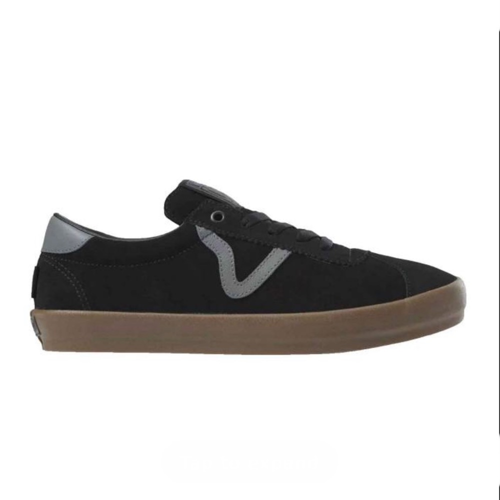 Vans skate sport black gum suede sneaker shoes new